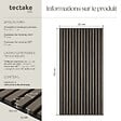 TECTAKE - Lot de 8 panneaux acoustiques muraux placage en bois véritable chêne gris 110 x 50 cm 3d feutre insonorisant découpables - vignette