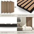 TECTAKE - Panneaux acoustiques Sonic Wall IV aspect bois marron chêne - vignette