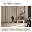 TECTAKE - Lot 8 panneaux acoustiques 3d placage en bois véritable feutre insonorisant découpables chêne clair 120 x 60 cm - vignette