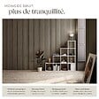 TECTAKE - Lot de 4 110 x 50 cm en placage en bois véritable 3d feutre insonorisant découpables chêne foncé panneaux acoustiques bois décoratifs - vignette