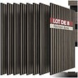 TECTAKE - Lot de 8 panneaux acoustiques 120 x 60 cm en mdf placage en bois véritable chêne gris 3d feutre insonorisant découpables - vignette