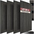 TECTAKE - Lot de 4 panneaux acoustiques 3d 120 x 60 cm en mdf avec placage en bois véritable chêne noir feutre insonorisant découpables montage facile - vignette