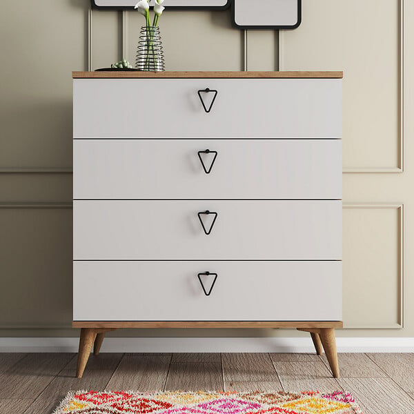 HABITAT ET JARDIN - Commode en bois "Versa-Ce" - 80 x 45 x 90 cm - Blanc - large