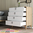 HABITAT ET JARDIN - Commode en bois "Versa-Ce" - 80 x 45 x 90 cm - Blanc - vignette