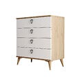 HABITAT ET JARDIN - Commode en bois "Versa-Ce" - 80 x 45 x 90 cm - Blanc - vignette