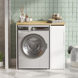 HABITAT ET JARDIN - Meuble de salle de bain pour lave-linge en bois "SA1" - 93 x 60 x 88 cm - Blanc - vignette
