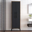 HABITAT ET JARDIN - Meuble multi-usages en bois "Berlin A" - 60 x 35 x 200 cm - NoyerAnthracite - vignette