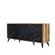 HABITAT ET JARDIN - Buffet en bois "Elite" - 180 x 45 x 80 cm - Noir - vignette