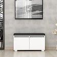 HABITAT ET JARDIN - Meuble à chaussures en bois "Drago" - 80 x 35 x 42 cm - Blanc - vignette