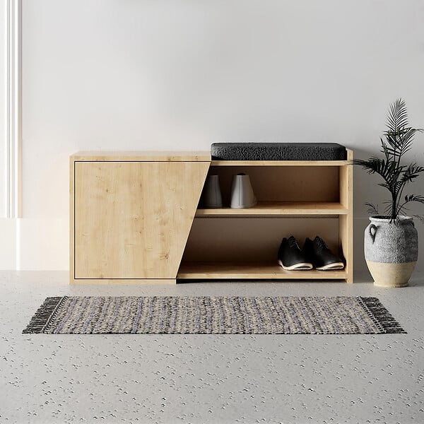 HABITAT ET JARDIN - Meuble à chaussures en bois "Fiona" - 104 x 37 x 47 cm - Beige - large