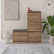 HABITAT ET JARDIN - Meuble à chaussures avec assise en bois "Dude" - 105 x 26 x 118 cm - Marron - vignette