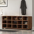 HABITAT ET JARDIN - Meuble à chaussures avec porte manteau en bois "Talu" - 120 x 30 x 52 cm - Marron - vignette