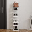 HABITAT ET JARDIN - Meuble à chaussures en bois "Ayka" - 30 x 30 x 110 cm - Blanc - vignette