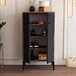 HABITAT ET JARDIN - Meuble à chaussures en bois "Prag" - 60 x 35 x 111 cm - Gris anthracite - vignette