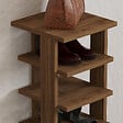 HABITAT ET JARDIN - Meuble à chaussures en bois "Ayka" - 30 x 30 x 110 cm - Marron - vignette