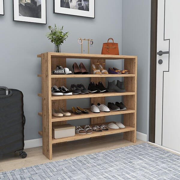 HABITAT ET JARDIN - Meuble à chaussures en bois "Sargel " - 75 x 31 x 72 cm - Marron - large