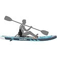 TECTAKE - Planche stand up paddle gonflable avec support appareil photo siège kayak antidérapant turquoise 288x77x22,5 cm - vignette