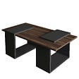 HABITAT ET JARDIN - Table basse en bois "Matris" - 90 x 46 x 37 cm - Marron - vignette