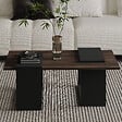 HABITAT ET JARDIN - Table basse en bois "Matris" - 90 x 46 x 37 cm - Marron - vignette
