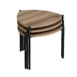 HABITAT ET JARDIN - Lot de 3 tables basses gigognes en bois "Lenny" - 45 x 45 x 45 cm - Marron - vignette