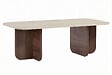 HABITAT ET JARDIN - Table basse en bois "Akira" - 120 x 60 x 41 cm - Travertin - vignette
