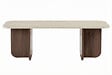 HABITAT ET JARDIN - Table basse en bois "Akira" - 120 x 60 x 41 cm - Travertin - vignette