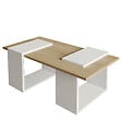 HABITAT ET JARDIN - Table basse en bois "Matris" - 90 x 46 x 37 cm - Blanc - vignette