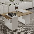 HABITAT ET JARDIN - Table basse en bois "Matris" - 90 x 46 x 37 cm - Blanc - vignette