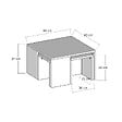 HABITAT ET JARDIN - Ensemble de tables basses en bois "Ortanca" - 60 x 60 x 37 cm - Chêne Saphir - vignette