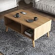 HABITAT ET JARDIN - Table basse en bois "Exxen" - 90 x 41 x 54 cm - Marron - vignette