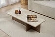 HABITAT ET JARDIN - Table basse en bois "Harbor" - 120 x 45 x 30 cm - Travertin - vignette