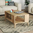 HABITAT ET JARDIN - Table basse en bois "Authentic" - 90 x 41 x 54 cm - Marron - vignette