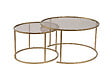 HABITAT ET JARDIN - Lot de 2 tables basses en métal "Aurum" - 80 x 80 x 43 cm - Or Bronze - vignette