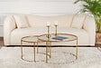 HABITAT ET JARDIN - Lot de 2 tables basses en métal "Aurum" - 80 x 80 x 43 cm - Or Bronze - vignette