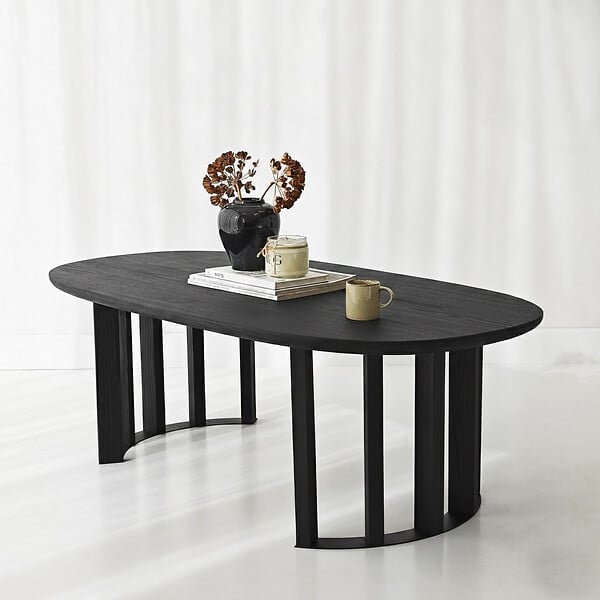 HABITAT ET JARDIN - Table basse en bois "Elysia" - 120 x 60 x 40 cm - Noir - large