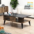 HABITAT ET JARDIN - Table basse en bois "Lidya" - 90 x 54 x 39 cm - Marron - vignette