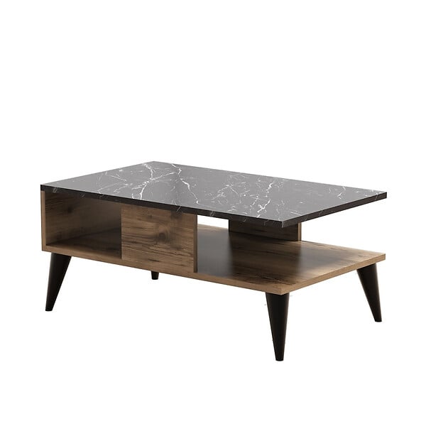 HABITAT ET JARDIN - Table basse en bois "Lidya" - 90 x 54 x 39 cm - Marron - large