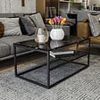 HABITAT ET JARDIN - Table basse en bois "Asude" - 95 x 55 x 42 cm - Noir - vignette