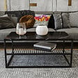 HABITAT ET JARDIN - Table basse en bois "Asude" - 95 x 55 x 42 cm - Noir - vignette