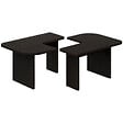 HABITAT ET JARDIN - Ensemble Tables Basses en bois "Iris" - 90 x 45 x 35 cm - Noir - vignette