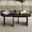 HABITAT ET JARDIN - Ensemble Tables Basses en bois "Iris" - 90 x 45 x 35 cm - Noir - vignette