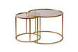 HABITAT ET JARDIN - Ensemble de tables basses en métal "Aurum" - 42 x 42 x 39 cm - Or Bronze - vignette