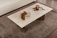 HABITAT ET JARDIN - Table basse en bois "Sabin" - 119 x 60 x 40 cm - Travertin - vignette