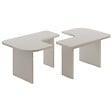 HABITAT ET JARDIN - Ensemble tables basses en bois "Iris" - 90 x 45 x 35 cm - Blanc - vignette