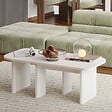 HABITAT ET JARDIN - Ensemble tables basses en bois "Iris" - 90 x 45 x 35 cm - Blanc - vignette