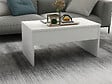HABITAT ET JARDIN - Table basse avec coffre de rangement en bois "Akilli" - 90 x 52 x 45 cm - Blanc - vignette