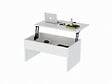 HABITAT ET JARDIN - Table basse avec coffre de rangement en bois "Akilli" - 90 x 52 x 45 cm - Blanc - vignette