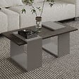HABITAT ET JARDIN - Table basse en bois "Matris" - 90 x 46 x 37 cm - Gris - vignette