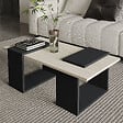 HABITAT ET JARDIN - Table basse en bois "Matris" - 90 x 46 x 37 cm - Gris anthracite - vignette
