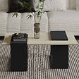 HABITAT ET JARDIN - Table basse en bois "Matris" - 90 x 46 x 37 cm - Gris anthracite - vignette
